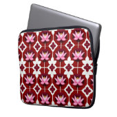 Rosa Lotus Vibrany Blumendesign Laptopschutzhülle (Vorderseite Links)
