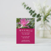 Rosa Lotus Visitenkarte (Stehend Vorderseite)