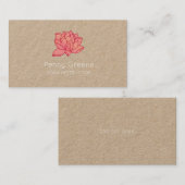 Rosa Lotus-Visitenkarte Visitenkarte (Vorne/Hinten)