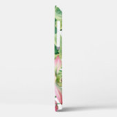 Rosa Lotus Wasserfarbengrenze Case-Mate iPhone Hülle (Rückseite / Links)