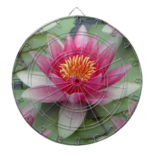 Rosa Lotus Wasserlilie Dartscheibe (vorne)