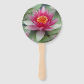 Rosa Lotus Wasserlilie Fächer (Rückseite)