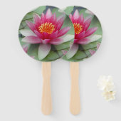 Rosa Lotus Wasserlilie Fächer (Vorne und Hinten)