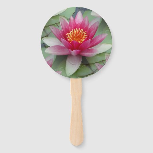 Rosa Lotus Wasserlilie Fächer (Vorderseite)