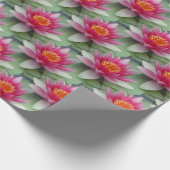 Rosa Lotus Wasserlilie Geschenkpapier (Ecke)