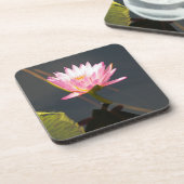 Rosa Lotus-Wasserlilie Getränkeuntersetzer (Linke Seite)