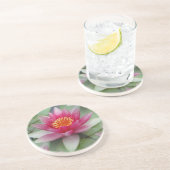 Rosa Lotus Wasserlilie Getränkeuntersetzer (Seite)
