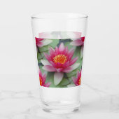 Rosa Lotus Wasserlilie Glas (Rückseite)