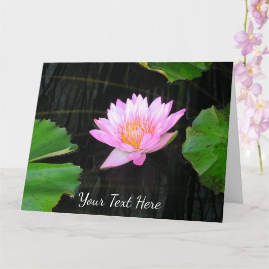 Rosa Lotus-Wasserlilie Karte (Orchidee)
