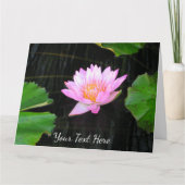 Rosa Lotus-Wasserlilie Karte (Vorderseite)