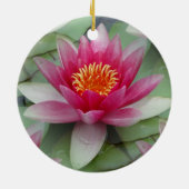 Rosa Lotus Wasserlilie Keramik Ornament (Hinten)