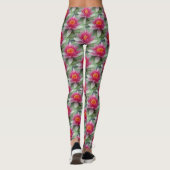 Rosa Lotus Wasserlilie Leggings (Rückseite)