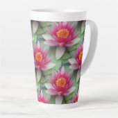 Rosa Lotus Wasserlilie Milchtasse (Rechte Ecke)