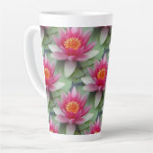 Rosa Lotus Wasserlilie Milchtasse (Linke Ecke)