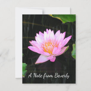 Rosa Lotus-Wasserlilie Mitteilungskarte