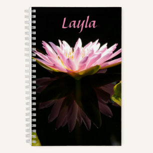 Rosa Lotus-Wasserlilie Notizblock