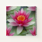Rosa Lotus Wasserlilie Notizblock (Rückseite)