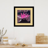 Rosa Lotus, Wasserlilie Poster (Küche)