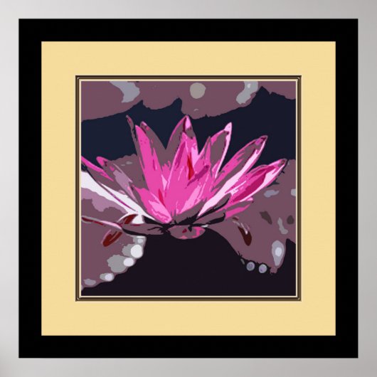 Rosa Lotus, Wasserlilie Poster (Vorne)