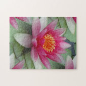 Rosa Lotus Wasserlilie Puzzle (Horizontal)
