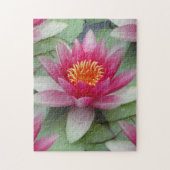 Rosa Lotus Wasserlilie Puzzle (Vertikal)