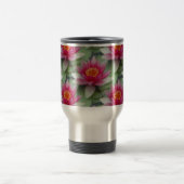 Rosa Lotus Wasserlilie Reisebecher (Mittel)
