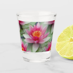 Rosa Lotus Wasserlilie Schnapsglas
