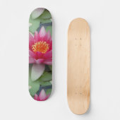 Rosa Lotus Wasserlilie Skateboard (Vorderseite)