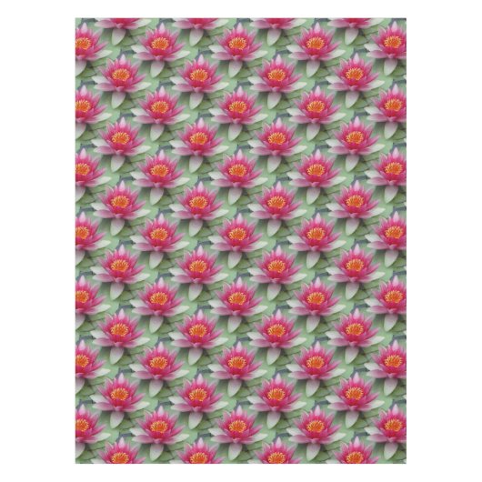 Rosa Lotus Wasserlilie Tischdecke (Vorderseite)