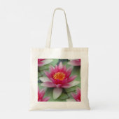 Rosa Lotus Wasserlilie Tragetasche (Rückseite)