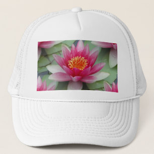 Rosa Lotus Wasserlilie Truckerkappe