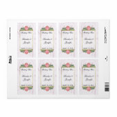 Rosa Lotus Wedding Mini Weinmarken (Vorne)