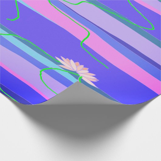 Rosa Lotus Wrapping Geschenkpapier (Ecke)
