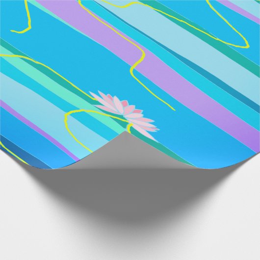 Rosa Lotus Wrapping Geschenkpapier (Ecke)