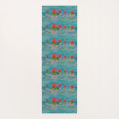 Rosa Lotus Zeichnend, naive Art Yoga Mat Yogamatte (Rückseite)