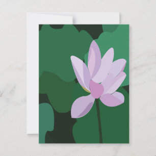 Rosa Lotusblume Postkarte