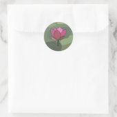 Rosa Lotusblume Runder Aufkleber (Tasche)