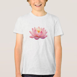 Rosa Lotusblumen-Zen-Ästhetik-Kinder-T-Shirt Tri-Blend Shirt