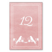 Rosa Lovebird Tischnummer (Rückseite)