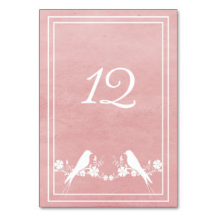 Rosa Lovebird Tischnummer