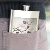 Rosa Lovebirds Personalisiert Flask Flachmann (Beispiel)