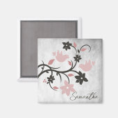 Rosa Lovebirds Personalisiert Magnet (Vorderseite/Rückseite)