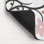 Rosa Lovebirds Personalisierte Maus Pad Mousepad (Ecke)