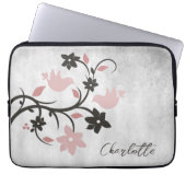 Rosa Lovebirds Personalisierter Laptop-Sieb Laptopschutzhülle (Vorderseite)