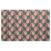 Rosa Löwenkopf-Tiermuster-Design Grün Stoff (Fat Quarter (45,7 x 55,9 cm))