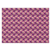 Rosa Löwenkopf-Tiermuster-Design Lila Tischdecke (Vorderseite (Horizontal))