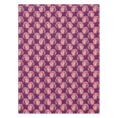 Rosa Löwenkopf-Tiermuster-Design Lila Tischdecke (Vorderseite)