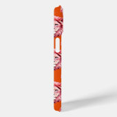 Rosa Löwenkopf-Tiermusterdesign Orange  Case-Mate iPhone Hülle (Rückseite / Rechts)