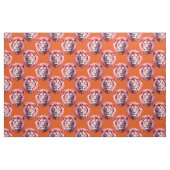 Rosa Löwenkopf-Tiermusterdesign Orange  Stoff (Fat Quarter (45,7 x 55,9 cm))
