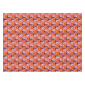 Rosa Löwenkopf-Tiermusterdesign Orange  Tischdecke (Vorderseite (Horizontal))
